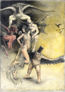 No te escapáres - Du wirst nicht entkommen (n. Goyas Capricho No. 72)