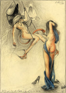 Kleingeister der Lust - nach Goyas Capricho No. 74 - No grites, tonta