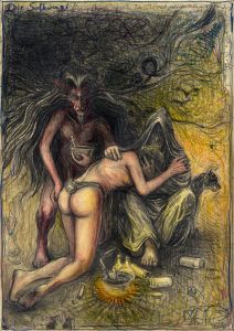 Die Salbung - frei n. Goyas Capricho "Warte, bis sie dich gesalbt haben" - Aguarda que te unten
