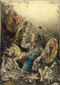 Das verzogene Balg (frei n. Goyas Cparicho No. 4)