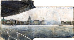 Die Fahrt über die Binnenalster Richtung Jungfernsteg