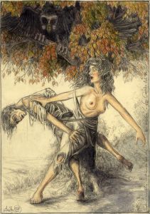 Szene einer Ehe ... und wieso bindet sie keiner los? (frei n. Goyas Capricho No.75)