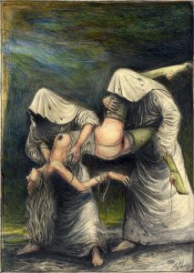 Eine geheimnisvolle Entführung (frei n. Goyas Caprichos No. 8)