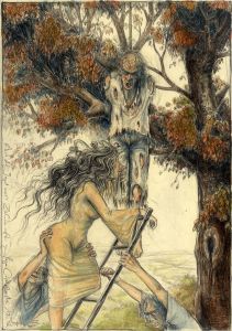 Auf der Jagd nach Zähnen (frei n. Goyas Capricho No. 12)