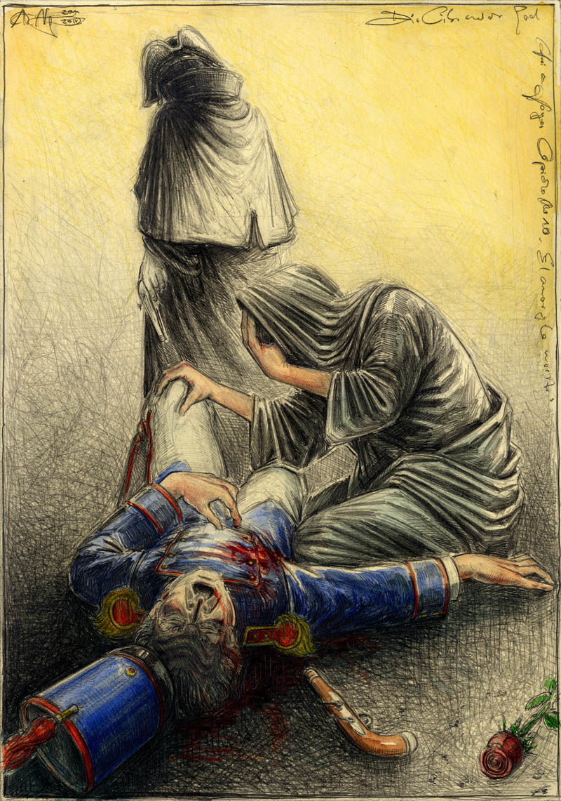 Die Liebe und der Tod (frei n. Goyas Capricho No. 10) 