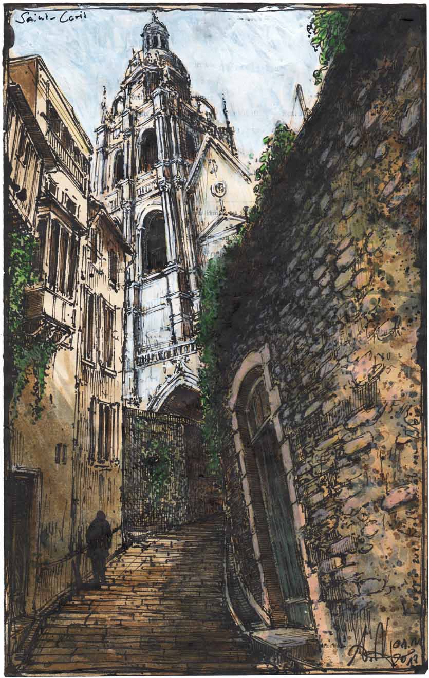 Treppe zur Kathedrale Saint-Louis (Blois)
