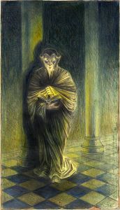 Mephisto liest Goethes Faust