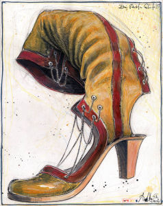 Drei Streifen Stiefel