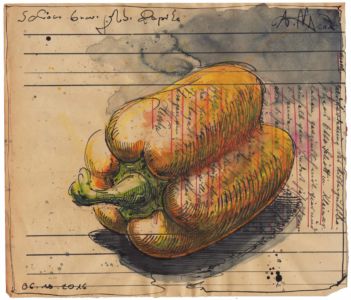 Schöne, brave, gelbe Paprika