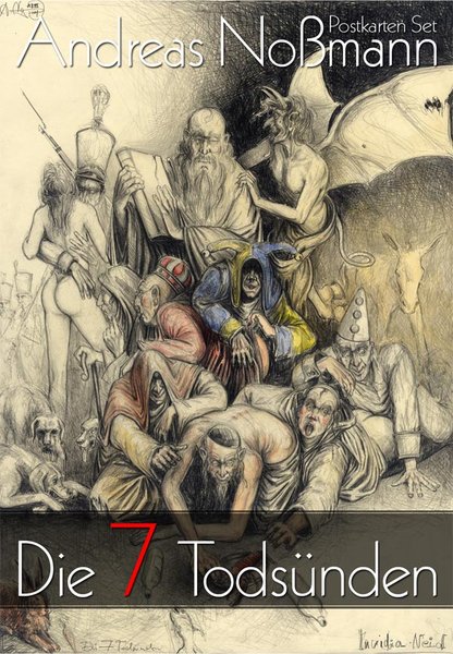 Postkarten Set - Die 7 Todsünden
