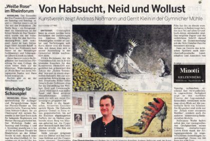 Von Habsucht, Neid und Wollust